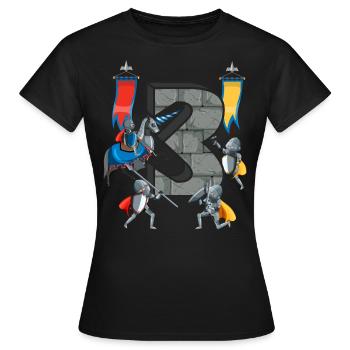 Chevaliers médiévaux Histoire médiévale - T-shirt Femme - noir - Devant - AI Model Female 172 dark (172cm)