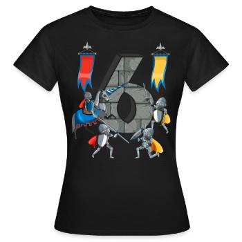 Chevaliers médiévaux Histoire médiévale - T-shirt Femme - noir - Devant - AI Model Female 172 dark (172cm)