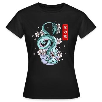Japanischer Erddrache Elementarer Mythos - Frauen T-Shirt - Schwarz - Vorne - AI Model Female 172 dark (172cm)