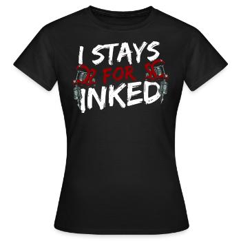 NOT DUE TO TRADEMARK PROBLEMS - Women's T-Shirt - black - Front - AI Model Female 172 dark (172cm)