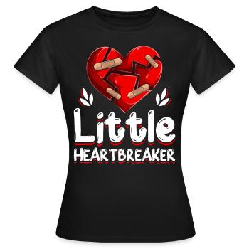 Anti-Saint-Valentin Petit briseur de cœur - T-shirt Femme - noir - Devant - AI Model Female 172 dark (172cm)
