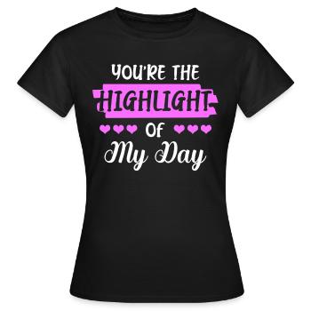 Vous êtes le point culminant de mon quotidien - T-shirt Femme - noir - Devant - AI Model Female 172 dark (172cm)