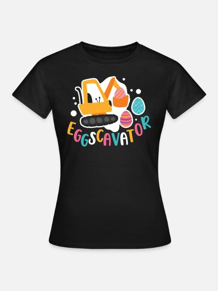 Eggscavator Konstruktionsbagger Ostereierjäger - Frauen T-Shirt - Schwarz