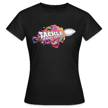 S’attaquer au stress Away Sports Sensibilisation au stress - T-shirt Femme - noir - Devant - AI Model Female 172 dark (172cm)