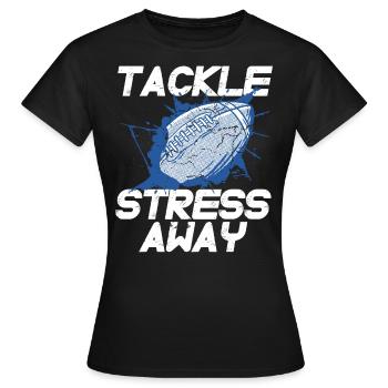 Gestion du stress Sport Sensibilisation au stress Football - T-shirt Femme - noir - Devant - AI Model Female 172 dark (172cm)
