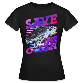 Save the Ocean - Promouvoir la nature - - T-shirt Femme - noir - Devant - AI Model Female 172 dark (172cm)