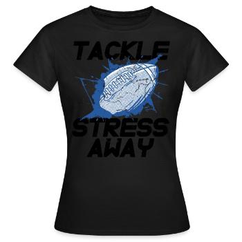 Gestion du stress Sport Sensibilisation au stress Football - T-shirt Femme - noir - Devant - AI Model Female 172 dark (172cm)