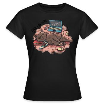 It's good, I'm fine, all is well, - Women's T-Shirt - black - Front - AI Model Female 172 dark (172cm)