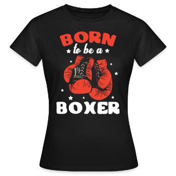 Né pour être un boxeur Sparring Gants d’entraînement - T-shirt Femme - noir - Devant - AI Model Female 172 dark (172cm)