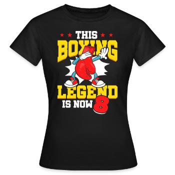 Cette légende de la boxe est maintenant 8 Sports Kid 8. - T-shirt Femme - noir - Devant - AI Model Female 172 dark (172cm)