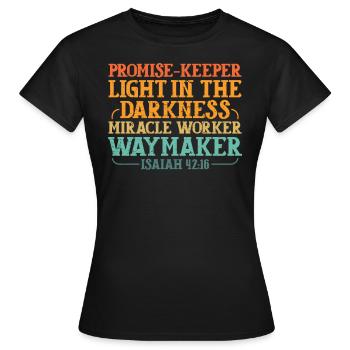 Promise Keeper Lumière dans les ténèbres - T-shirt Femme - noir - Devant - AI Model Female 172 dark (172cm)