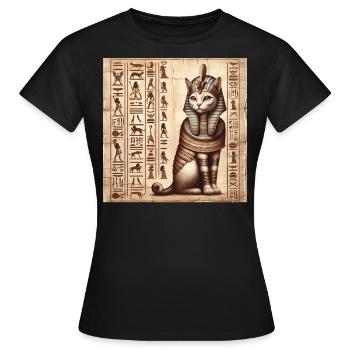 Pharaoh Papyrus Scroll Retro Desert - Women's T-Shirt - black - Front - AI Model Female 172 dark (172cm)