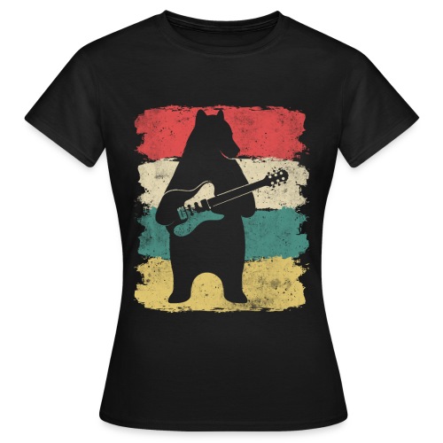 E Gitarre Bär Retro Rock Musik - Frauen T-Shirt