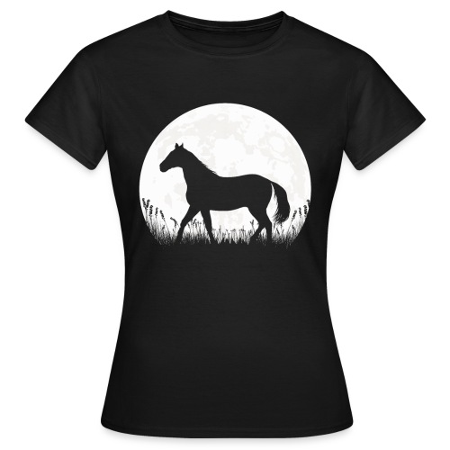 Pferd Mond Schlafshirt Geschenk - Frauen T-Shirt