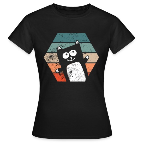 Lustige Katze Retro Vintage - Frauen T-Shirt