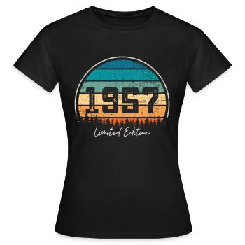 Vintage 1957 Limited Edition Retro - Women's T-Shirt - black - Front - AI Model Female 172 dark (172cm)