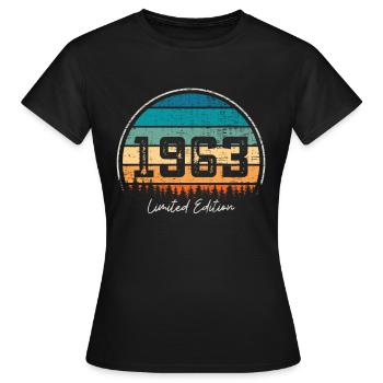 Vintage 1963 Limited Edition Retro - Women's T-Shirt - black - Front - AI Model Female 172 dark (172cm)