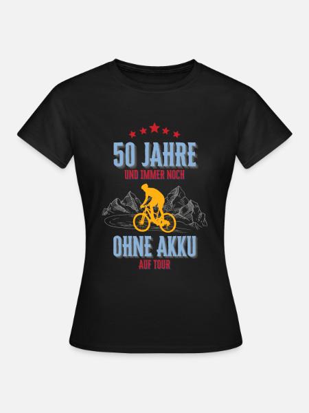 50. Geburtstag 50 Jahre Fahrrad Fahrradfahrer - Frauen T-Shirt - Schwarz