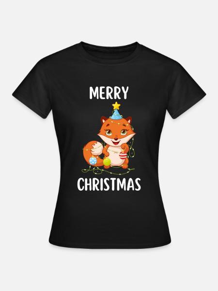 Merry Christmas Lustiges Weihnachtsshirt - Frauen T-Shirt - Schwarz