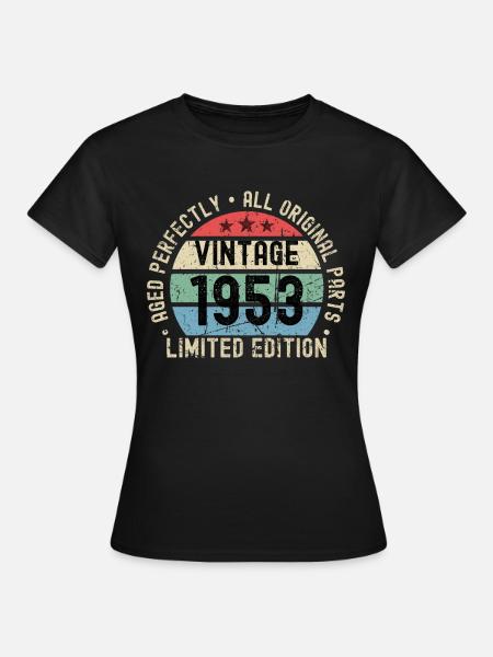 70th birthday vintage 1953 - Women's T-Shirt - black