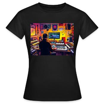 My Home is my Studio No.2 - Women's T-Shirt - black - Front - AI Model Female 172 dark (172cm)