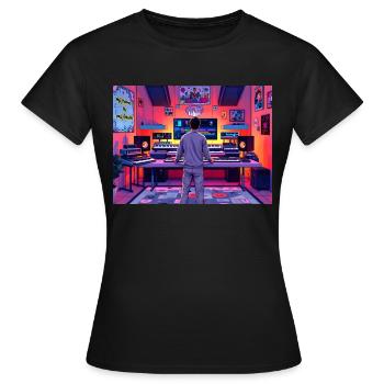 My Home is My Studio No.11 - Women's T-Shirt - black - Front - AI Model Female 172 dark (172cm)