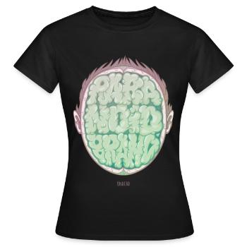 Paranoides Gehirn Untot - Frauen T-Shirt - Schwarz - Vorne - AI Model Female 172 dark (172cm)