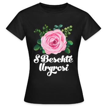S beschte Urgrosi Uroma Schweiz Lieblingsoma Oma - Frauen T-Shirt - Schwarz - Vorne - AI Model Female 172 dark (172cm)