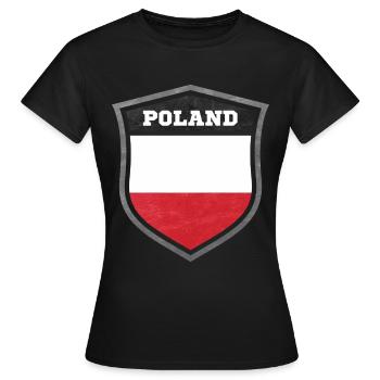 Polen - Frauen T-Shirt - Schwarz - Vorne - AI Model Female 172 dark (172cm)