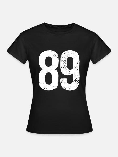 89 Zahlen Weiß - Frauen T-Shirt - Schwarz