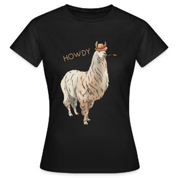 Lama - Women's T-Shirt - black - Front - AI Model Female 172 dark (172cm)