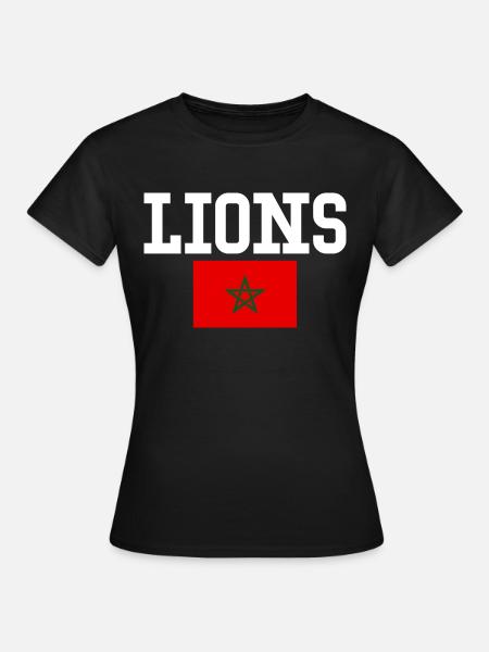 Leones de Marruecos - Camiseta mujer - negro