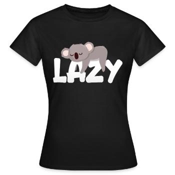 Koala paresseux - T-shirt Femme - noir - Devant - AI Model Female 172 dark (172cm)