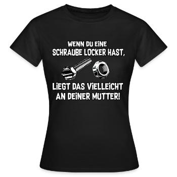 Schraube locker - Frauen T-Shirt - Schwarz - Vorne - AI Model Female 172 dark (172cm)