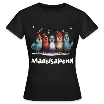 Mädelsabend Freundin Freundinnen Hühner lustig - Frauen T-Shirt - Schwarz - Vorne - AI Model Female 172 dark (172cm)