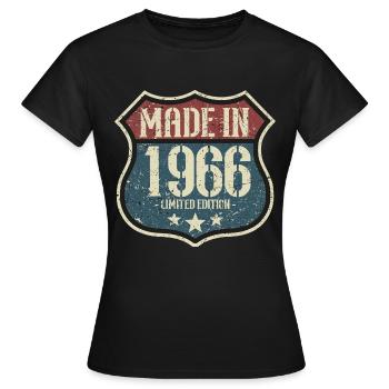 Geboren 1966 1966 Geburtstag geschenk Jahrgang - Frauen T-Shirt - Schwarz - Vorne - AI Model Female 172 dark (172cm)
