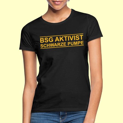 BSG Aktivist Schwarze Pumpe - Retro-Schriftzug - Frauen T-Shirt