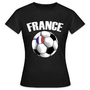 Frankreich Fußballfan - Frauen T-Shirt - Schwarz - Vorne - AI Model Female 172 dark (172cm)