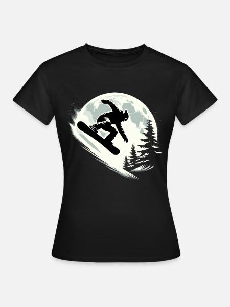 Cooler Snowboarder Snowboarding Freestyle Sport - Frauen T-Shirt - Schwarz