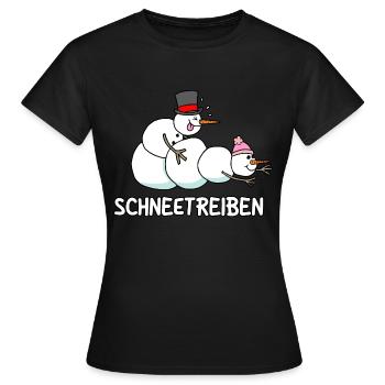 Schneetreiben - Frauen T-Shirt - Schwarz - Vorne - AI Model Female 172 dark (172cm)
