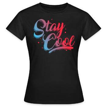 reste detendu - T-shirt Femme - noir - Devant - AI Model Female 172 dark (172cm)