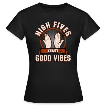 High Five - Women's T-Shirt - black - Front - AI Model Female 172 dark (172cm)