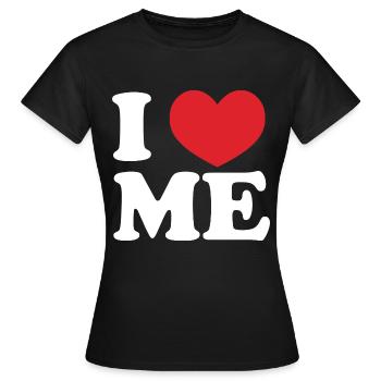 I Love me - Frauen T-Shirt - Schwarz - Vorne - AI Model Female 172 dark (172cm)