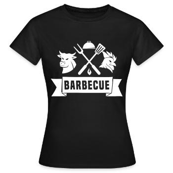 Barbecue - Frauen T-Shirt - Schwarz - Vorne - AI Model Female 172 dark (172cm)