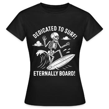 Surfeur Skeleton - T-shirt Femme - noir - Devant - AI Model Female 172 dark (172cm)