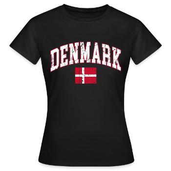 Danemark drapeau Danemark - T-shirt Femme - noir - Devant - AI Model Female 172 dark (172cm)