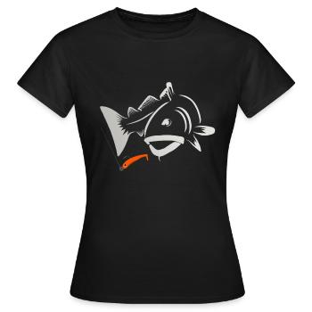 Cod fishing - Women's T-Shirt - black - Front - AI Model Female 172 dark (172cm)