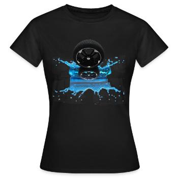 Pneus de voiture et aquaplaning - T-shirt Femme - noir - Devant - AI Model Female 172 dark (172cm)