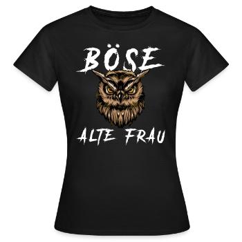 Dames mal vieille dame de la tête de mort de grand-mère cadeau - T-shirt Femme - noir - Devant - AI Model Female 172 dark (172cm)