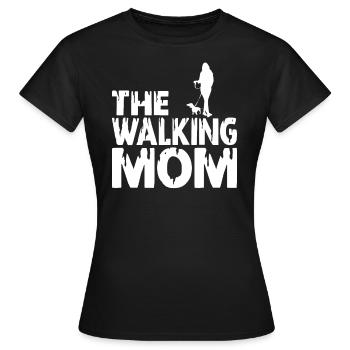 Dackelmotiv Dackel Damen Hund Herren Silhouette - Frauen T-Shirt - Schwarz - Vorne - AI Model Female 172 dark (172cm)